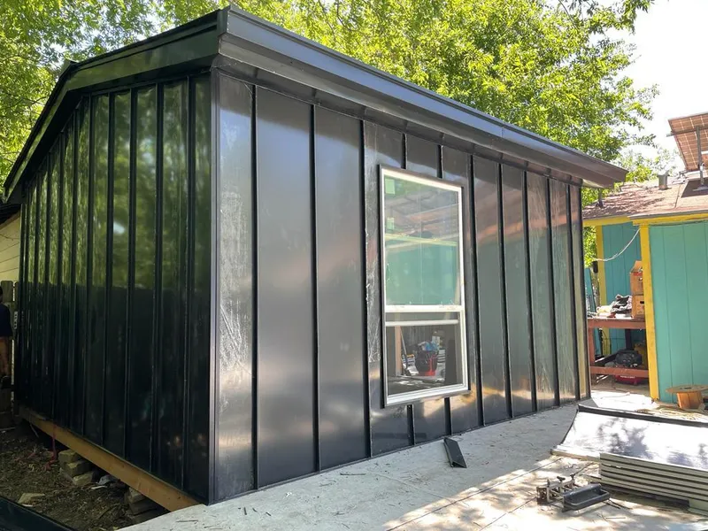 Black standing seam metal wall panels for Metal Roof Installation in Temple City